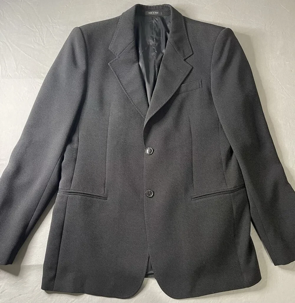 Emporio Armani Josh Line Wool Blazer Black Italy Size 54 / US 44